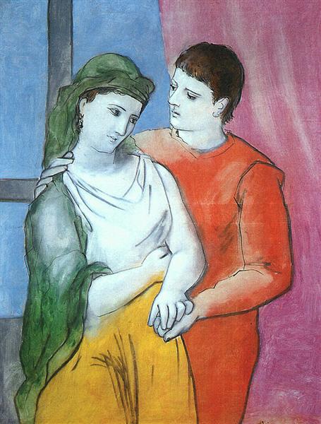 Pablo Picasso Classical Oil Painting Couples Lovers Les Amoureux